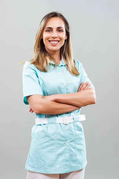 Retrato de hermosa enfermera — Foto de Stock