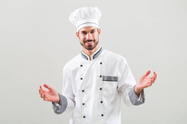 Gülümseyen ve mimik Şef 