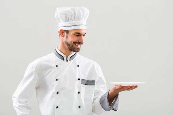 Chef-kok bedrijf plaat — Stockfoto
