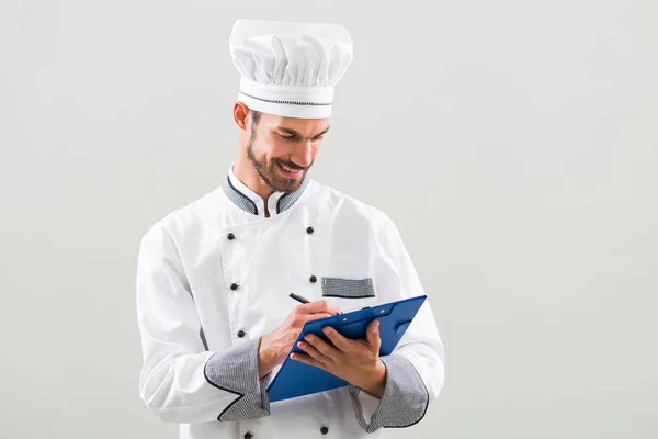 Chef-kok bedrijf kookboek — Stockfoto