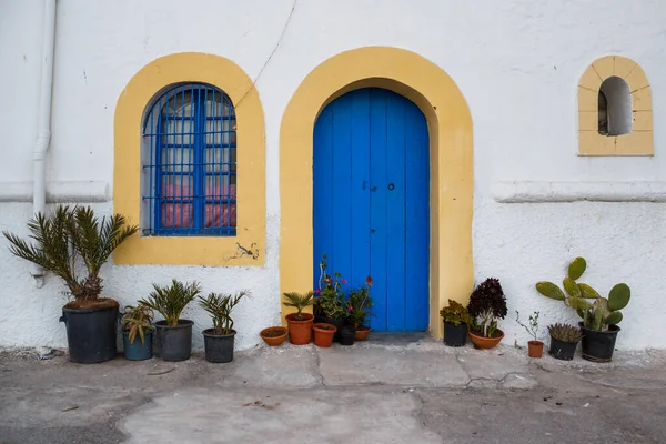 Puerta Ventanas Antiguas Parte Casa Marruecos —  Fotos de Stock