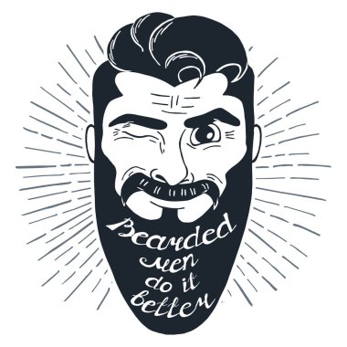 Sakallı adamın çizimi ve 