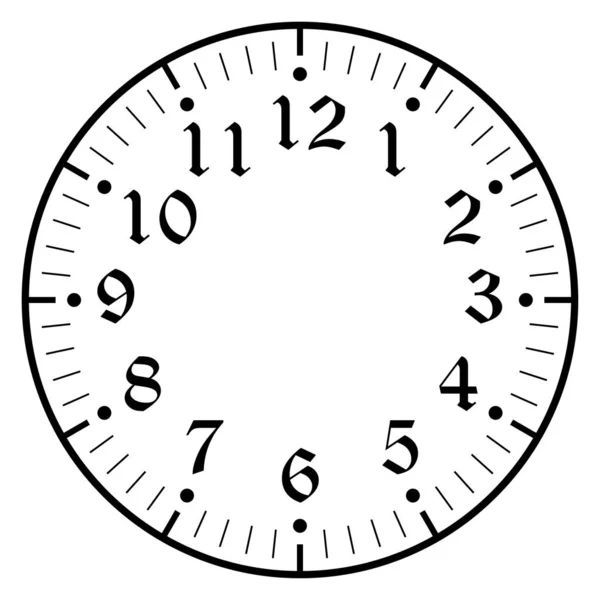 用于房屋 腕表或儿童专用模型的钟面 拨号为口袋 停止手表或定时器 标志的开放 办公或工作时间 — 图库矢量图片