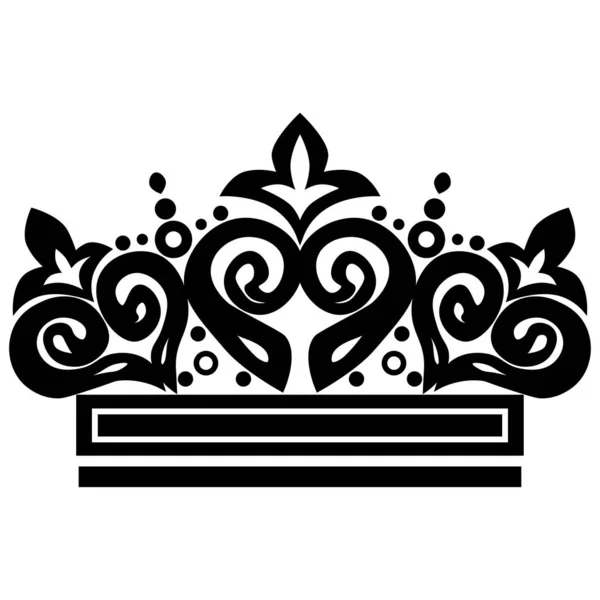 Ilustracja Kształtem Korony Element Projektu Tatuażu Sztuka Heraldyki Logo — Wektor stockowy