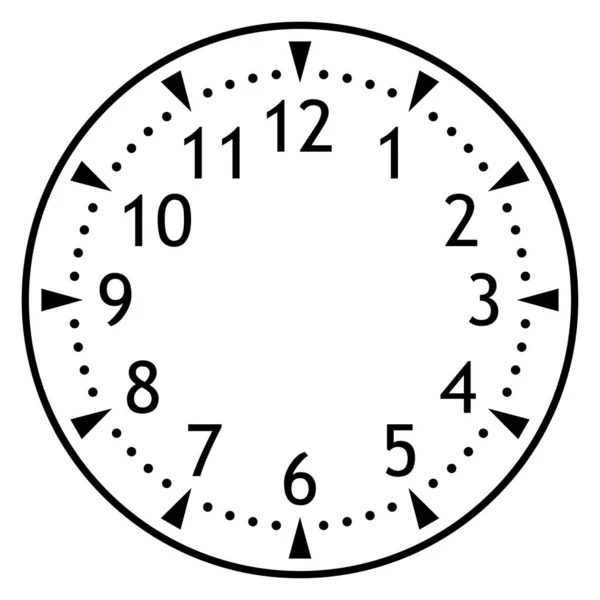 Cara Reloj Para Casa Alarma Mesa Cocina Pared Reloj Pulsera — Vector de stock