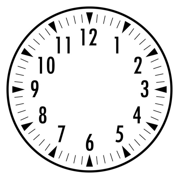 Clock face for house, alarm, table, kitchen, wall, wristwatch or special model for kids. Dial for pocket, stop watches, timers or grandfather clocks. Logo for the repair shop.