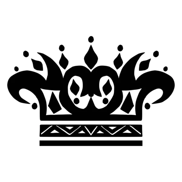 Ilustración Con Forma Corona Elemento Diseño Tatuaje Heráldica Logo Concepto — Vector de stock