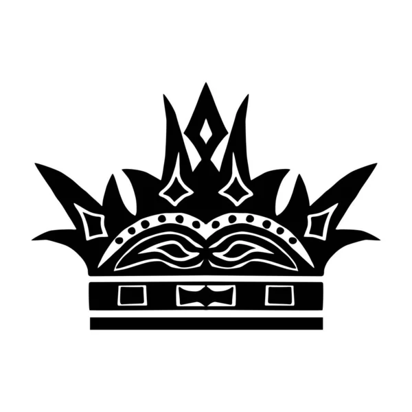 Ilustración Con Forma Corona Elemento Diseño Tatuaje Heráldica Logo Concepto — Vector de stock