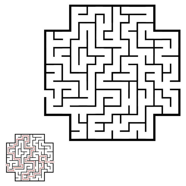 Illustration Mit Labyrinth Labyrinth Rätsel Für Kinder Baby Puzzle Mit — Stockvektor