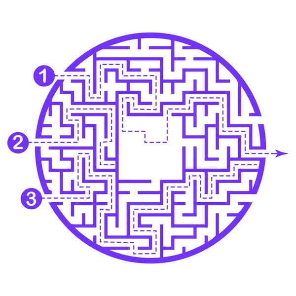 Ilustração Com Labirinto Labirinto Enigma Para Crianças Quebra Cabeça Bebê —  Vetores de Stock