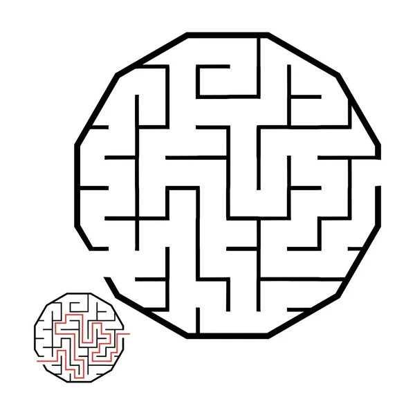 Ilustração Com Labirinto Labirinto Enigma Para Crianças Quebra Cabeça Bebê — Vetor de Stock