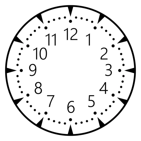 Cara Reloj Para Casa Alarma Mesa Cocina Pared Reloj Pulsera — Vector de stock