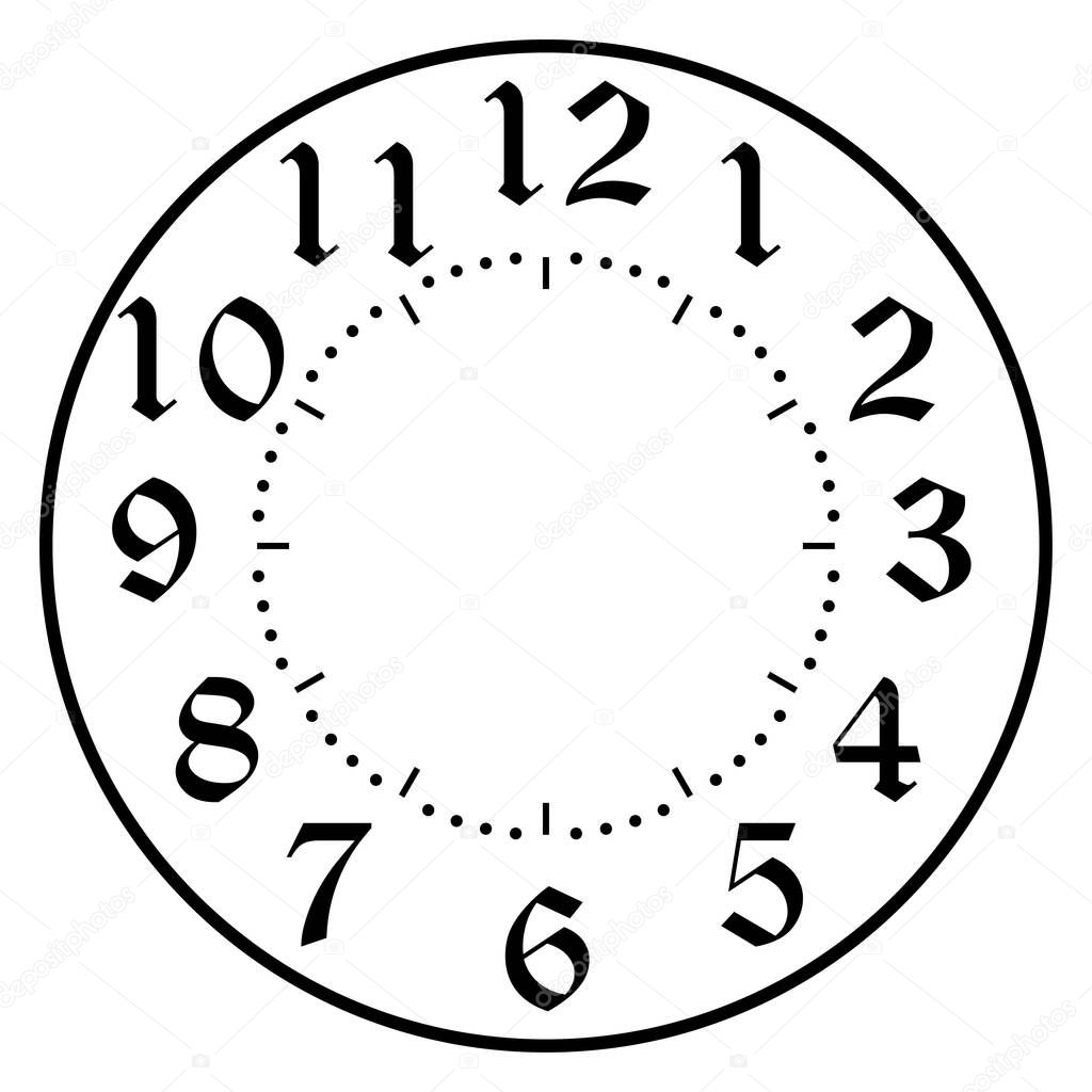 Cara Reloj Para Casa Alarma Mesa Cocina Pared Reloj Pulsera Vector