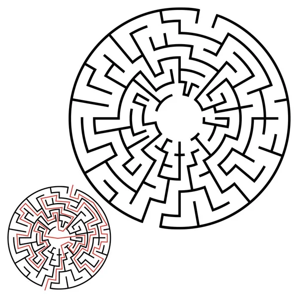 Ilustrace Labyrintem Bludiště Pro Děti Dětská Skládačka Vchodem Východem Dětská Royalty Free Stock Ilustrace