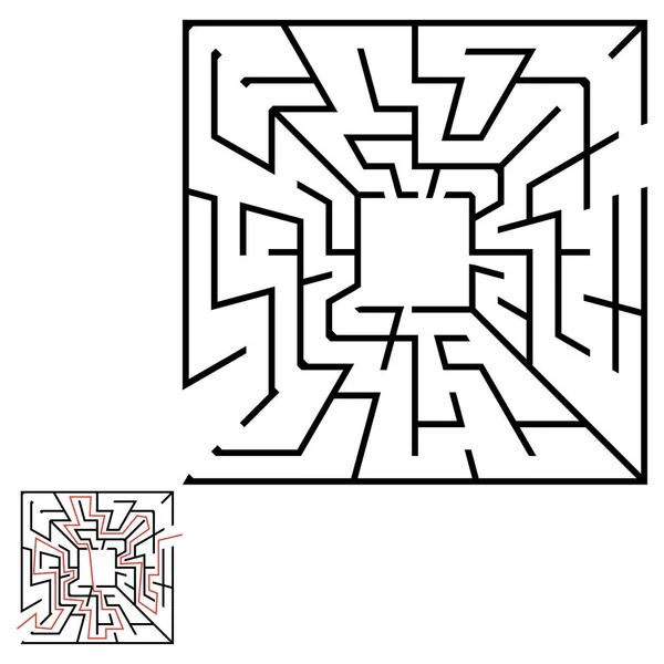 Illusztráció Labirintussal Labirintus Rejtély Gyerekeknek Baba Kirakós Bejárattal Kijárattal Gyerekek — Stock Vector