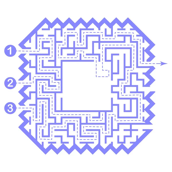 Ilustração Com Labirinto Labirinto Enigma Para Crianças Quebra Cabeça Bebê — Vetor de Stock