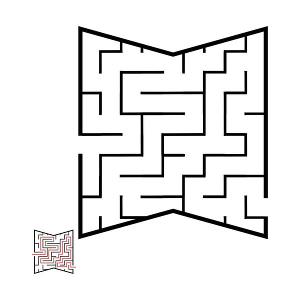 Illustration Med Labyrint Labyrint För Barn Baby Pussel Med Ingång — Stock vektor