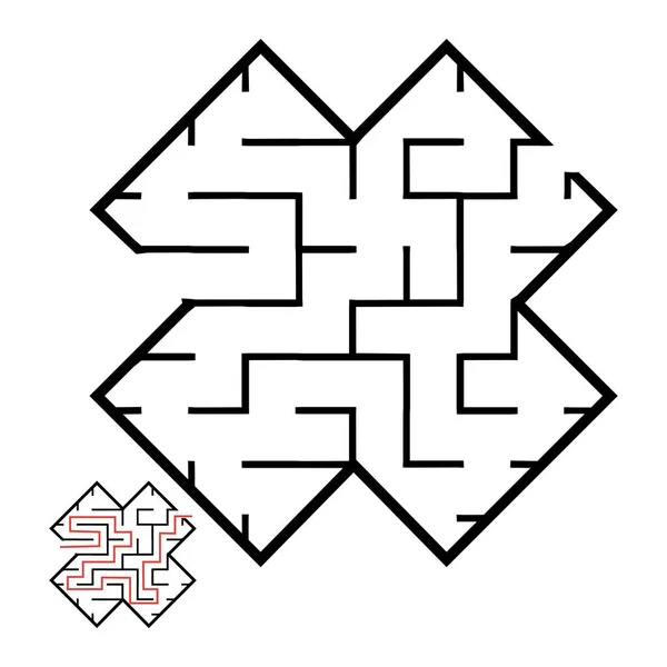 Illustration Mit Labyrinth Labyrinth Rätsel Für Kinder Baby Puzzle Mit — Stockvektor