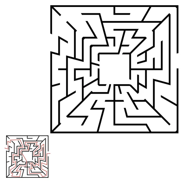 Illustratie Met Labyrint Doolhof Raadsel Voor Kinderen Baby Puzzel Met — Stockvector