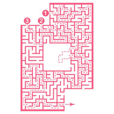 Labirentte resimleriniz, çocuklar için labirent bilmeceleri. Giriş ve çıkışı olan bebek bulmacası. Çocuklar bilmece oyunu.