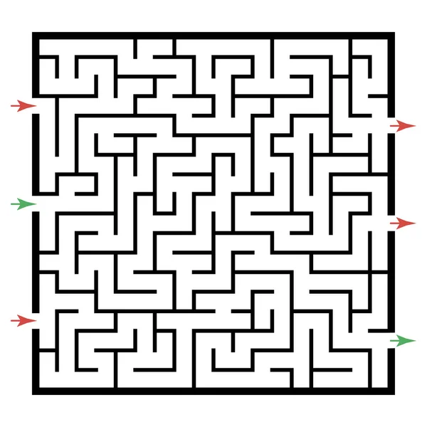 Illustration Labyrinth Maze Conundrum Kids Baby Puzzle Entry Exit Children — Stock Vector