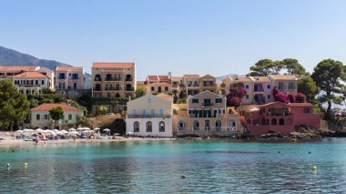Kephalonia, Yunanistan 'da Güzel Assolar. 