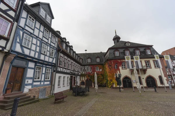 Το Street view μιας μεσαιωνικής πόλης Gelnhausen. — Φωτογραφία Αρχείου