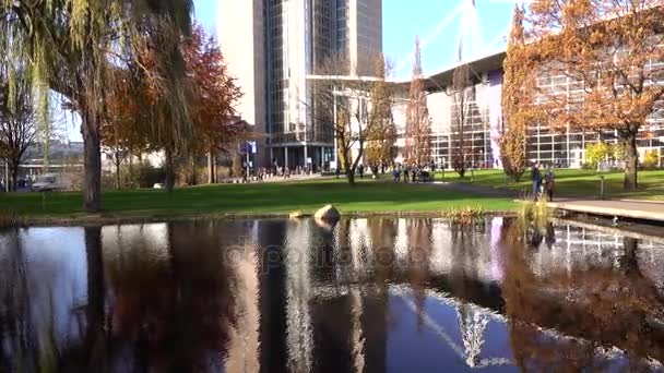 Hannover, Germany - November 17, 2017: The Hanover Fairground — Stock Video