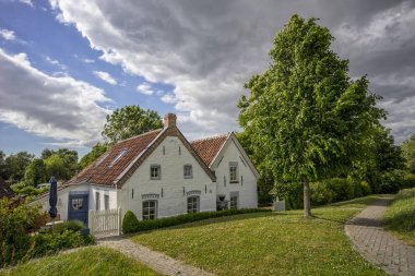 East Frisia Almanya'da tipik eski lodges