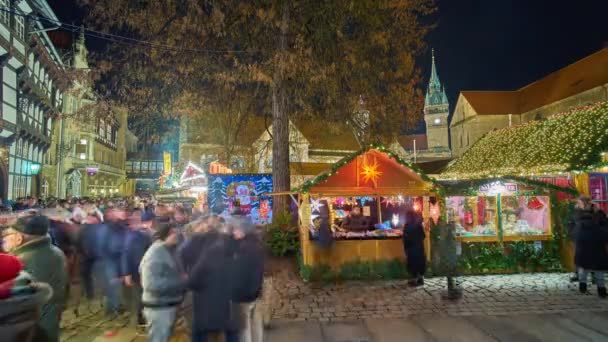 Brunswick güzel Noel Aydınlatmaları Noel haftası. Zaman atlamalı. — Stok video