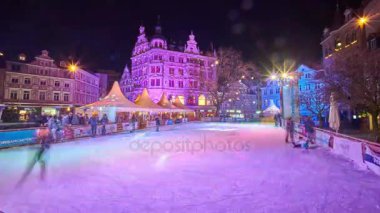 Brunswick güzel Noel Aydınlatmaları Noel haftası. Zaman atlamalı.
