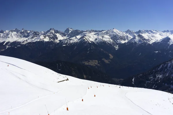 Alpine ski resort Serfaus Fiss Ladis in Austria. — Stok fotoğraf