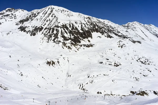 Alpines Skigebiet serfaus fiss ladis in Österreich. — Stockfoto