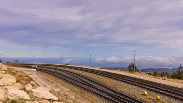 Harz hegység Brocken. Panorámás kilátás. Időeltolódás. — Stock videók