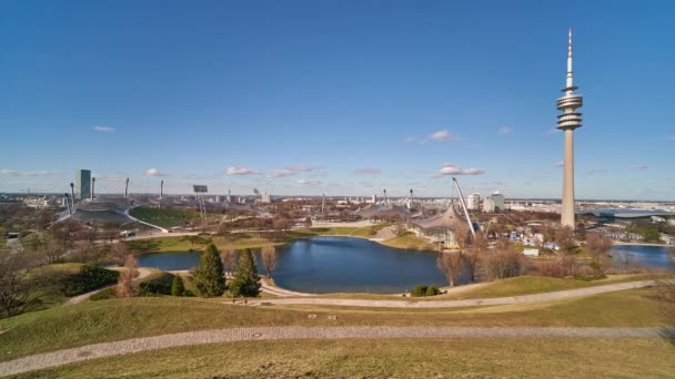 Timelapse of Olympic Park in Munchen, Germany. — Stockvideo