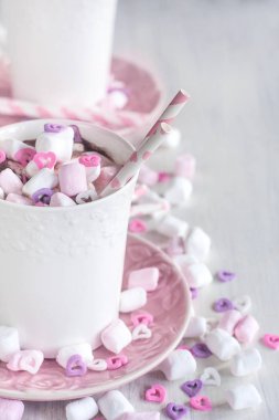 Sıcak çikolata hatmi arka plan ile