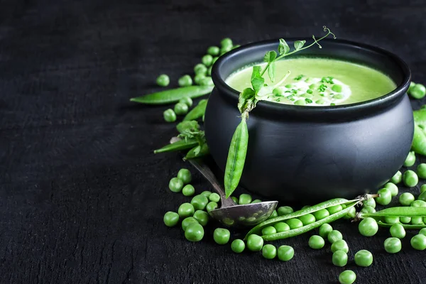 Guisantes verdes sopa fondo — Foto de Stock