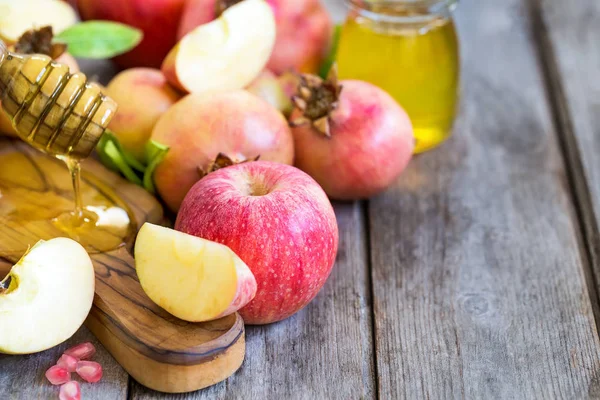 Rosh hashana Symbole Hintergrund — Stockfoto