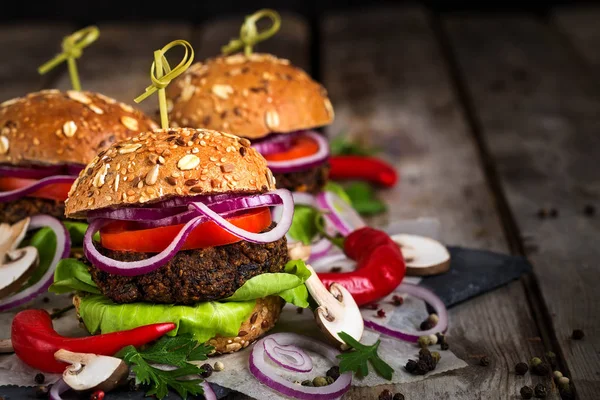 Vegan burgers background — Stock Photo, Image