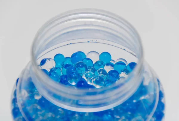 Blue Transparent Gel Beads — Stock Photo, Image