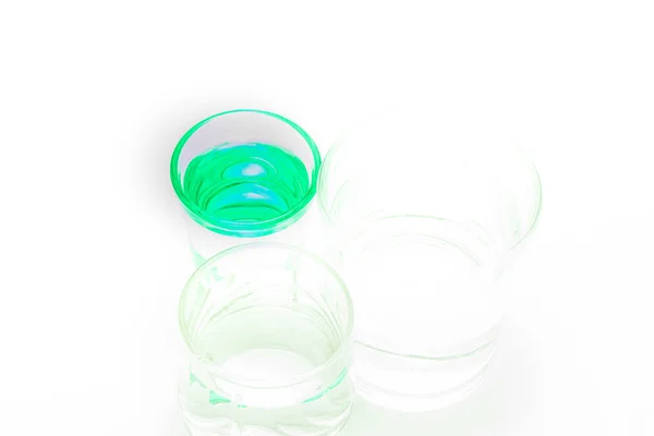 Transparent Glasses Water Studio — 스톡 사진