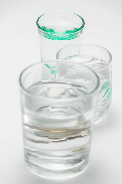 Transparent Glasses Water Studio — 스톡 사진