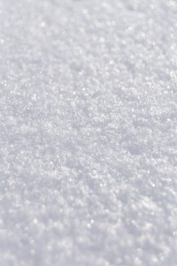 Bahçede kar parçaları