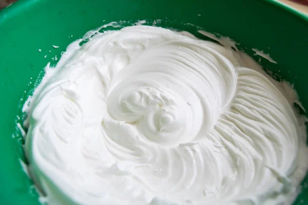 Whipped Cream Cake Close View — Stock Photo, Image