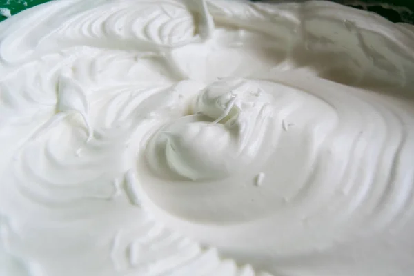 Crème Fouettée Pour Gâteau Vue Rapprochée — Photo