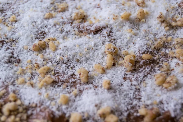 Ezilmiş Fındıklı Yapımı Tatlı Pasta — Stok fotoğraf