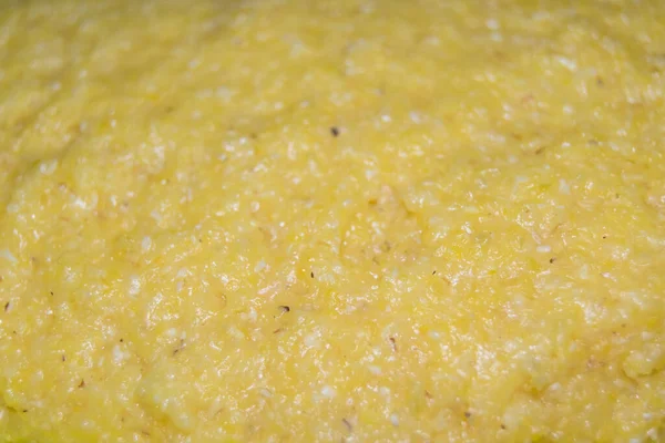 Close Delicious Homemade Corn Porriage — Photo