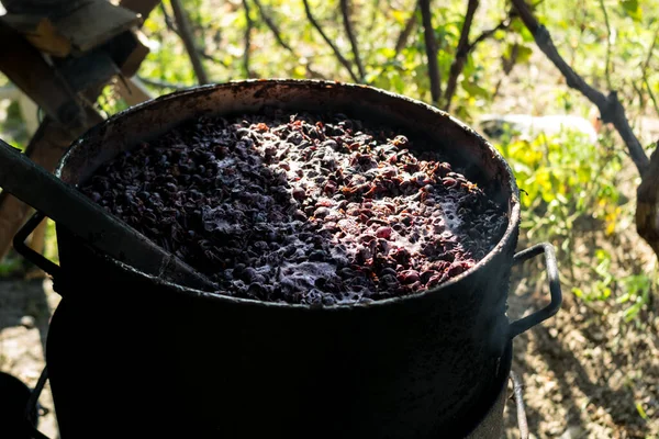 Close Grape Fermentation Wine Making Concept — Stockfoto