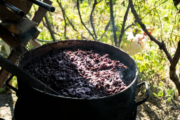 Close Grape Fermentation Wine Making Concept — Stok fotoğraf