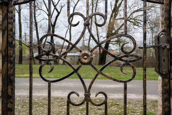 Decorative Metal Element Fence — Zdjęcie stockowe